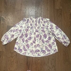 NWOT Shop the Mint Purple Floral Blouse size large